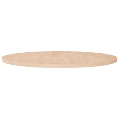 Abbildung von vidaXL Runde Tischplatte Massivholzplatte Eichenplatte Holzplatte Platte Ersatztischplatte Ø90x2,5cm Unbehandeltes Massivholz Eiche