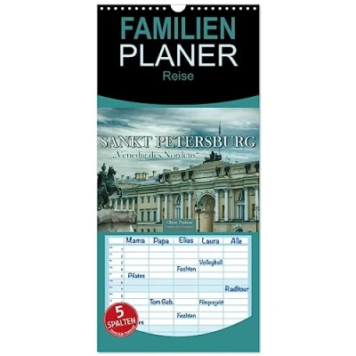 Abbildung von Familienplaner 2025 Sankt Petersburg &quot;Venedig des Nordens&quot; mit 5 Spalten (Wandkalender, 21 cm x 45 cm), CALVENDO