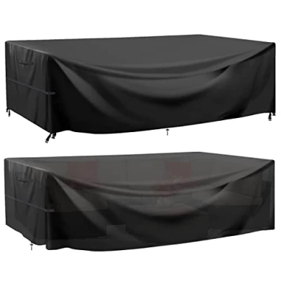 Abbildung von GARPROVM Abdeckung für Gartenmöbel, Abdeckplane Gartenmöbel Schutzhülle Wasserdicht Winddicht Anti UV Staubdicht Oxford Gewebe, Outdoor Sofa Tisch Möbelsets 230x165x80cm