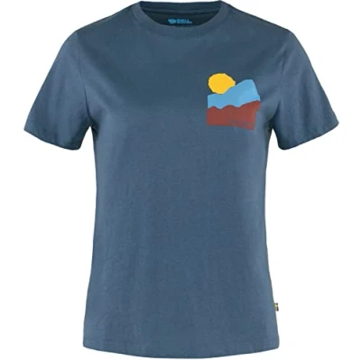 Abbildung von Fjallraven 84787 534 Nature T Shirt W Damen Indigo Blue Größe M