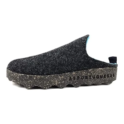 Abbildung von Asportuguesas Pantolette flach, Damen, Größe: 35, Anthrazit Schuhe