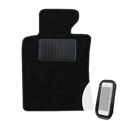 Abbildung von moto MOLTICO Fahrer Fußmatte Auto Velours Fahrerseite Autoteppiche Schwarz Fahrermatte 1 teilig passend für Mini Clubman ab 2007