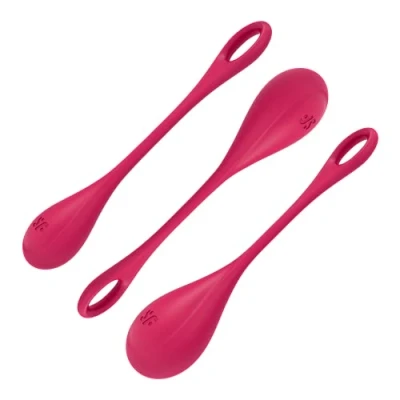 Abbildung von Satisfyer, Liebeskugeln, Yoni Balls &#039;Yoni Power 1&#039;, 22 74 g, 2 3 cm, 3er Set, hautfreundliches Silikon, Farbe:Rot