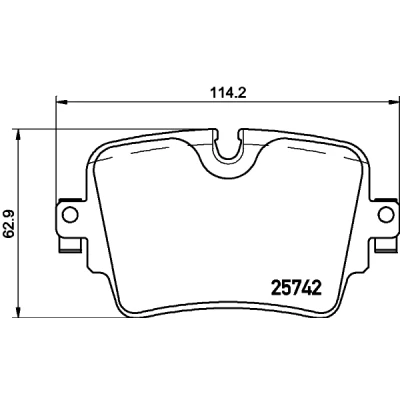 Abbildung von BREMBO P 36 033 Bremsbelagsatz für Verschleißwarnanzeiger vorbereitet ohne Zubehör JAGUAR: F Type Cabrio, Coupe, XJ Limousine