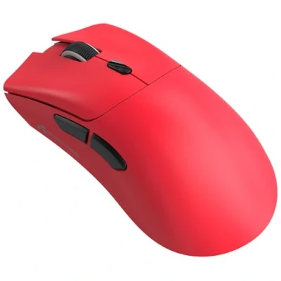 Abbildung von ATTACK SHARK R1 59g Superlight Maus, PixArt PAW3311 Gaming Sensor, BT/2,4G kabellose/kabelgebundene 6 einstellbare DPI bis zu 18000, 65 Stunden Akku (rot)
