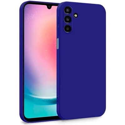 Abbildung von MyGadget Hülle für Samsung Galaxy A25 5G Zweilagige Handyhülle mit Kameraschutz Cover Innenfutter &amp; Silikon außen Dunkel Lila