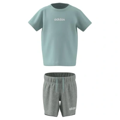 Abbildung von adidas Performance Essentials Unisex SET Trainingsanzug für Kinder, Größe: 92, Aqua/white