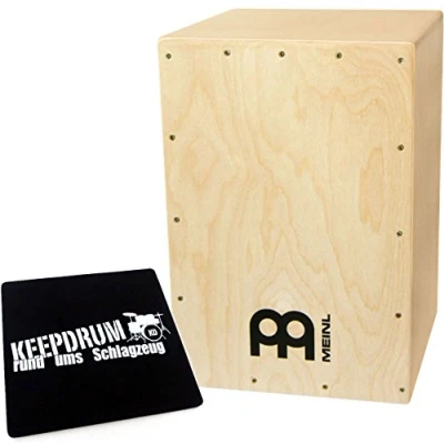 Abbildung von Meinl MYO CAJ Cajon Bausatz Natur + keepdrum Sitzpad CP 01