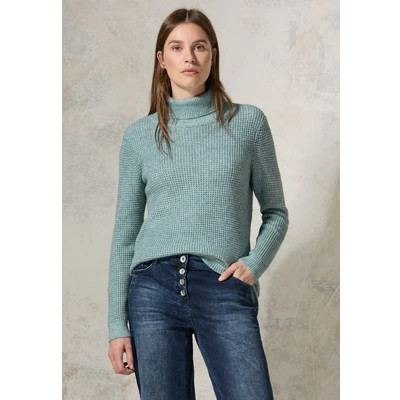 Abbildung von Cecil Rollkragen Strickpullover, Damen, Größe: Medium, Grün