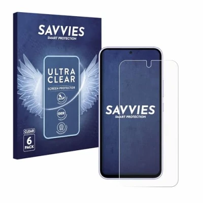 Abbildung von Savvies 6 Stück Schutzfolie für Samsung Galaxy A54 5G Displayschutz Folie Ultra Transparent