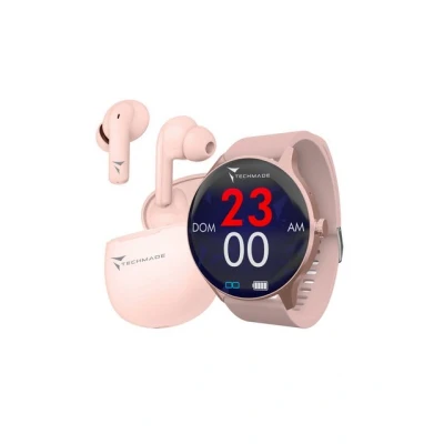 Abbildung von Techmade Smartwatch, Damen, Größe: One Size, Pink