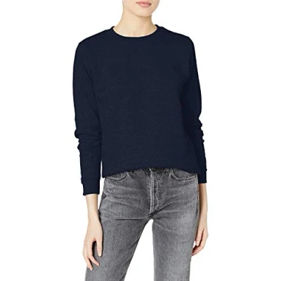 Abbildung von Gildan Damen Fleece Rundhalsausschnitt, Stil G18000fl Sweatshirt, Navy, X Large