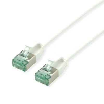 Abbildung von ROLINE RM U/FTP DataCenter Patchkabel Kat.6A (Class EA), Slim, weiß, 1 m