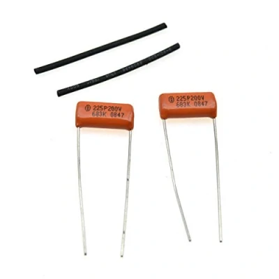 Abbildung von Kondensatorkappen für Sprague Gitarre, Bass, 225 P, Orange, 2 Stück 0.068uF 200v