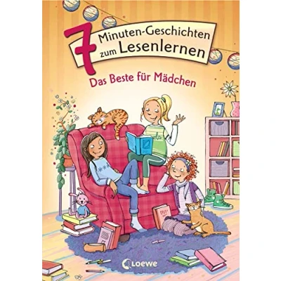 Abbildung von Leselöwen Das Original 7 Minuten Geschichten zum Lesenlernen Beste für Mädchen: Erstlesebuch Kinder ab 6 Jahre