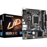 Abbildung von Gigabyte H610M H V2 Motherboard Unterstützt Intel Core 14th CPUs, 4+1+1 Hybrid Digital VRM, bis zu 5600MHz DDR5, 1xPCIe 3.0 M.2, GbE LAN, USB 3.2 Gen 1
