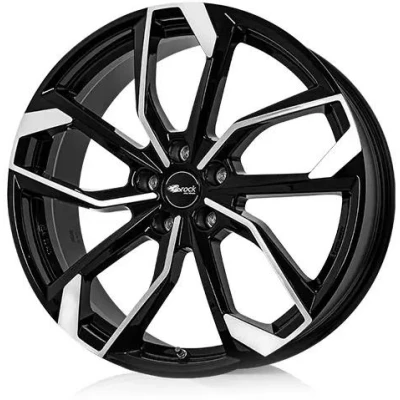 Abbildung von RC Design 5 loch 18Zoll 112mm Alufelge RC34 schwarz front poliert 0620073143 Felge