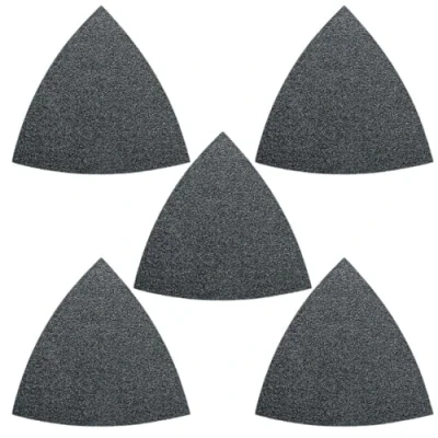 Abbildung von FEIN Schleifblätter Korn 100, Kantenlänge 80 mm, VE 50 St., Für den universellen Einsatz auf nahezu allen Materialien. Ungelocht, Klettschnellbefestigung