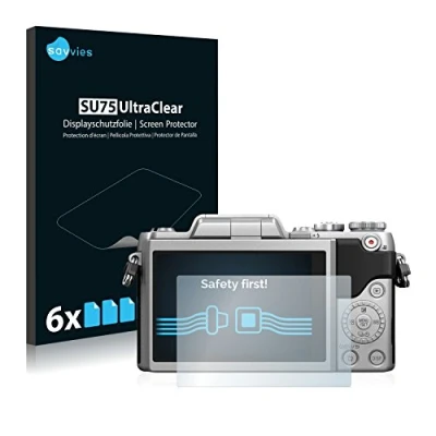 Abbildung von Savvies 6 Stück Schutzfolie für Panasonic Lumix DMC GF7 Displayschutz Folie Ultra Transparent