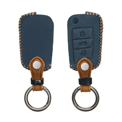 Abbildung von kwmobile Schlüsseltasche Autoschlüssel Kunstleder Hülle für VW Golf 7 MK7 (1 tlg), Schlüsselhülle Schlüssel Case Cover