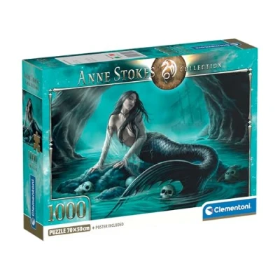 Abbildung von Clementoni Puzzle 1000 Teile für Erwachsene und Jungen, Special Series, Thema Siren&#039;s Lament von Anne Stokes Compact Box mit Poster, Geschenkidee Damen Herren, Made in Italy, 70 x 50 cm,