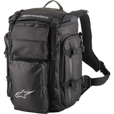Abbildung von Alpinestars Rover Overland Rucksack, Motorradrucksäcke für Herren und Damen, Motorradzubehör, Reiserucksäcke, Motorrad Handgepäck, Touring, Wasserdicht, Wanderrucksack Outdoor, 39 L, Schwarz