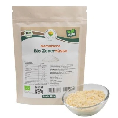 Abbildung von Naturezon Pakistanische Bio Sesam (gemahlen) 250g Sesampulver Sesammehl eiweißreich ballaststoffreich, vegan, glutenfrei ohne Zusatzstoffe