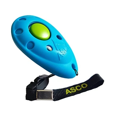 Abbildung von ASCO Premium Clicker für Clickertraining, Hunde Katzen Pferde Profi Clicker, Hundetraining Klicker, blau, 04P