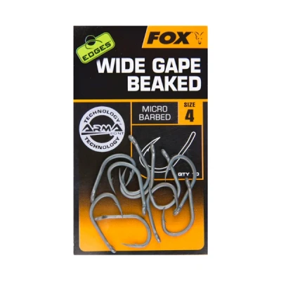 Abbildung von Fox Edges Wide Gape Beaked Hakengröße 4 Mikrowiderhaken Karpfenhaken