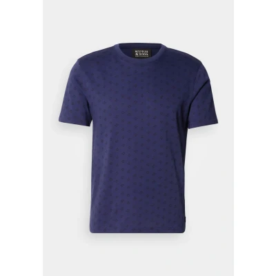 Abbildung von Scotch &amp; Soda Herren All Over Print T Shirt, Micro Geo Peacoat AOP 401, L