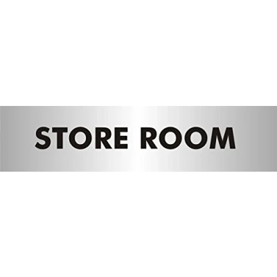 Abbildung von Seco Schild mit Aufschrift &quot;Store Room&quot;, 190 x 45 mm 2 mm, Acryl gebürstetem Aluminium Effekt