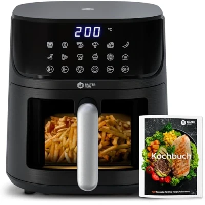 Abbildung von Balter Heißluftfritteuse, 1500 W, Airfryer, 5,5 L, Friteuse Heissluftfritteuse XXL mit Sichtfenster