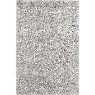 Abbildung von andiamo Teppich Chia hochwertiger Wohnzimmer oder Schlafzimmer mit 30mm Florhöhe einfarbiger Wohnzimmerteppich 80 x 150 cm grau