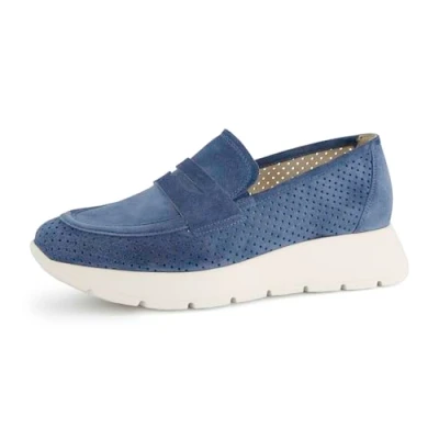 Abbildung von Paul Green Damen, Frauen Slipper,Businessschuhe,Anzugschuhe,elegant,Office,büro,Freizeit,Mokassins,Halbschuhe,Slip ons,Blau (JA),37.5 EU / 4.5 UK