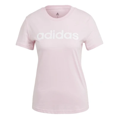 Abbildung von adidas Sportswear W LIN T Tshirt print, Damen, Größe: Medium, Clear pink/white