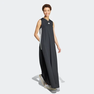 Abbildung von adidas Sportswear TIRO CUT Stripes SOFT LONG Maxikleid Black white, Damen, Größe: XS, white