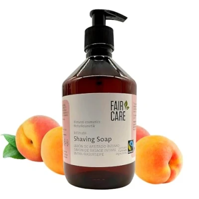 Abbildung von FAIR CARE Rasierseife für Intimbereich 475 ml Sanfte Pflege empfindliche Haut Fairtrade feuchtigkeitsspendende Aprikose