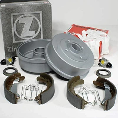 Abbildung von Autoparts Online Set 60015435 Zimmermann Bremstrommeln ABS Sensorringe Bremsbacken Zubehör Radbremszylinder für hinten die Hinterachse
