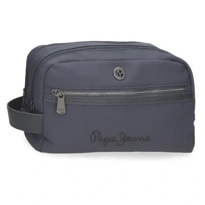 Abbildung von Pepe Jeans Corin Kulturbeutel, grau, 26 x 16 12 cm, Polyester und PU, 3,12 l, von Joumma Bags, Talla única, Kulturbeutel