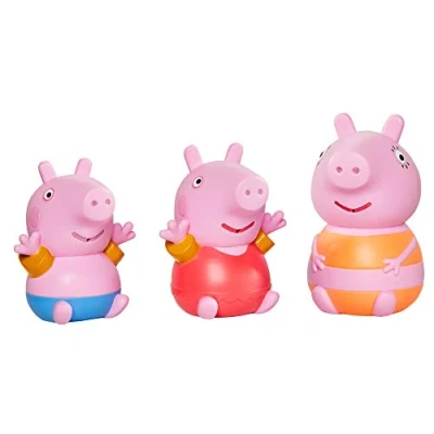 Abbildung von TOMY Toomies E73158A Mama Wutz, Peppa &amp; George Badespritzer, Baby Badespielzeug, spaßiges Bade Accessoire und Wasserspiel für Kinder, geeignet 18 Monate, 2, 3 4 Jahre alte Jungen Mädchen