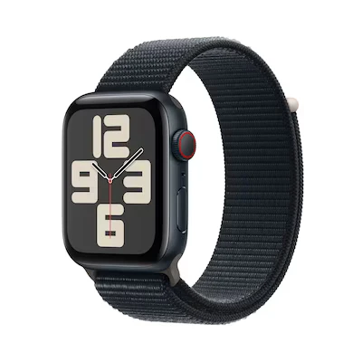 Abbildung von Apple Watch SE (2022) 4G 44 mm Mitternacht Aluminium Sport Loop