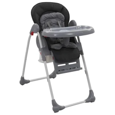 Abbildung von vidaXL Baby Hochstuhl für 6 bis 36 Monaten Verstellbar Klappbar Babystuhl Kinderstuhl Kinderhochstuhl Babyhochstuhl Essstuhl Grau