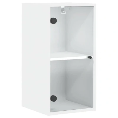 Abbildung von vidaXL Glashängeschrank Wandschrank mit Glastüren Weiß 35x37x68,5 cm (1 St)