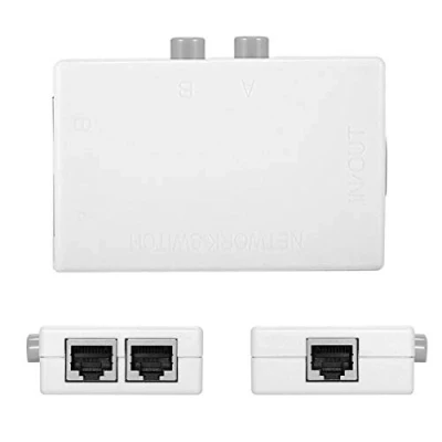Abbildung von Cblecc UTP STP 2 in 1 Out Ports RJ45 LAN CAT Netzwerk Switcher Selector Interner Externer Splitter Box