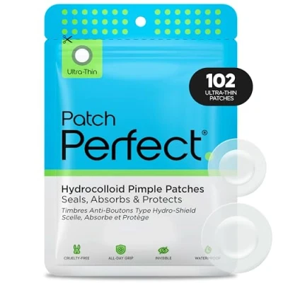 Abbildung von Patch PERFECT® Pickel (102 Stück) Unsichtbare Hydrokolloid Pimple Patches, Absorbierendes Anti Akne Pflaster, Hautpflege Cosmetics Behandlung 2 Größen für Gesicht