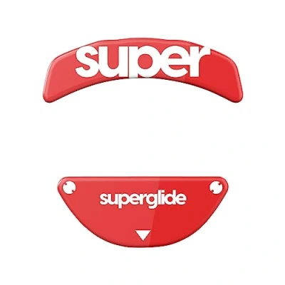Abbildung von Superglide2 Steuerbare Geschwindigkeit, strukturierte Oberfläche, glatte Mausfüße/Gleiter, hergestellt aus ultrastarkem Glas, und langlebige Sohle für Razer Orochi V2, Rot