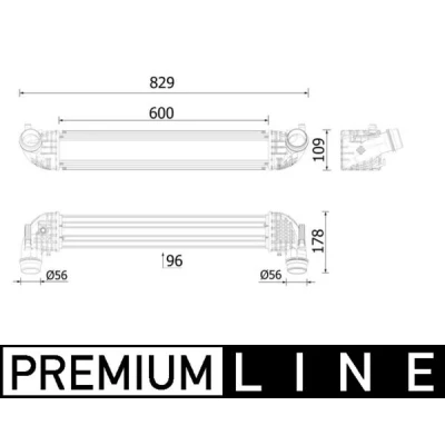 Abbildung von MAHLE ORIGINAL CI 611 000P Ladeluftkühler OPEL: Astra K Sports Tourer