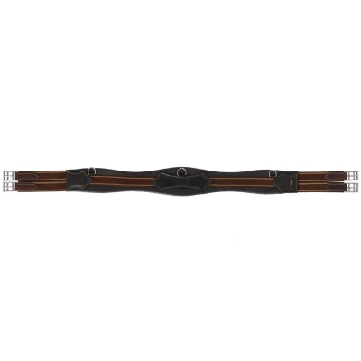 Abbildung von Horka Sattelgurt Leder braun/silber 135cm