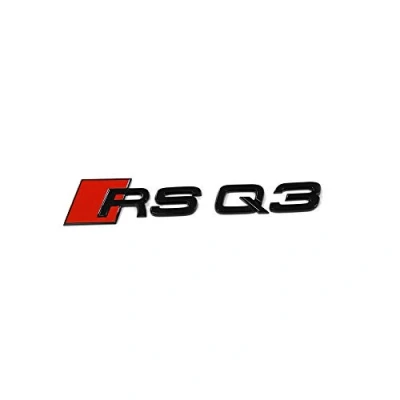 Abbildung von Audi Schriftzug RSQ3 schwarz Tuning Emblem Exclusive Black Edition Logo