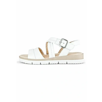 Abbildung von Gabor Damen Riemchensandalen, Frauen Sandalen,Best Fitting,Sandaletten,Sommersandalen,bequem,flach,Sommerschuhe,Strandschuhe,Weiss,40.5 EU / 7 UK